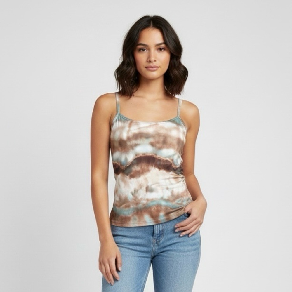 Vintage Tie Dye Cropped Spandex Camisole - S/M, made in Canada ๐จ๐ฆ
